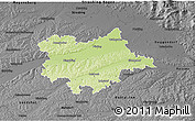 Physical 3D Map of Dingolfing-Landau, darken, desaturated