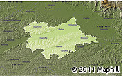 Physical 3D Map of Dingolfing-Landau, darken