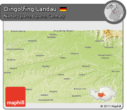 Physical 3D Map of Dingolfing-Landau