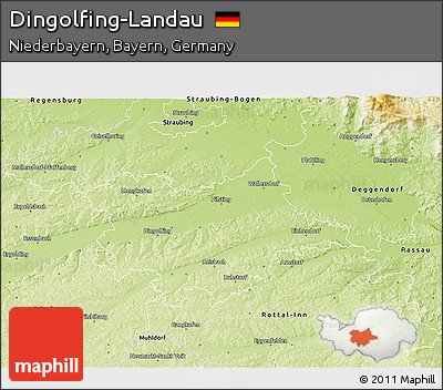 Physical 3D Map of Dingolfing-Landau