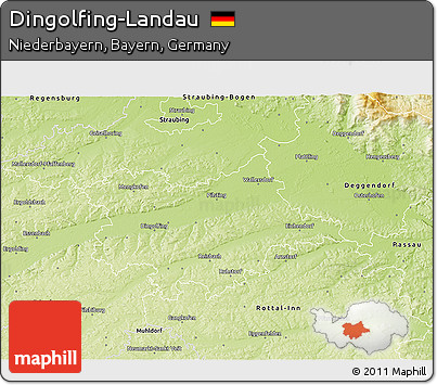 Physical 3D Map of Dingolfing-Landau