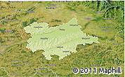 Physical 3D Map of Dingolfing-Landau, satellite outside