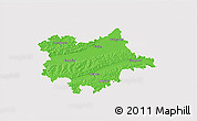 Political 3D Map of Dingolfing-Landau, single color outside