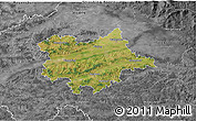 Satellite 3D Map of Dingolfing-Landau, desaturated