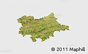 Satellite 3D Map of Dingolfing-Landau, single color outside