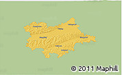 Savanna Style 3D Map of Dingolfing-Landau, single color outside