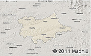 Shaded Relief 3D Map of Dingolfing-Landau, semi-desaturated