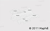 Silver Style 3D Map of Dingolfing-Landau, single color outside