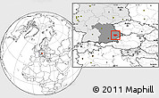 Blank Location Map of Dingolfing-Landau, highlighted country, highlighted grandparent region