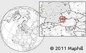 Blank Location Map of Dingolfing-Landau, highlighted country, highlighted parent region