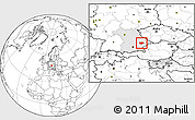 Blank Location Map of Dingolfing-Landau, highlighted grandparent region