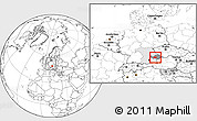 Blank Location Map of Dingolfing-Landau, highlighted parent region, highlighted grandparent region, within the entire country