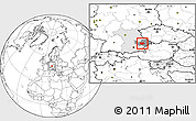 Blank Location Map of Dingolfing-Landau, highlighted parent region, highlighted grandparent region