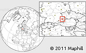 Blank Location Map of Dingolfing-Landau, highlighted parent region