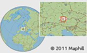 Savanna Style Location Map of Dingolfing-Landau, highlighted parent region