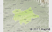 Physical Map of Dingolfing-Landau, semi-desaturated