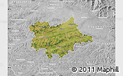 Satellite Map of Dingolfing-Landau, lighten, desaturated