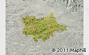 Satellite Map of Dingolfing-Landau, lighten, semi-desaturated