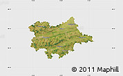 Satellite Map of Dingolfing-Landau, single color outside