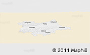 Classic Style Panoramic Map of Dingolfing-Landau, single color outside