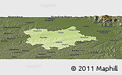 Physical Panoramic Map of Dingolfing-Landau, darken