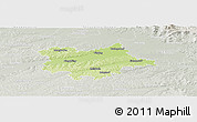 Physical Panoramic Map of Dingolfing-Landau, lighten, semi-desaturated