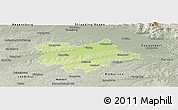 Physical Panoramic Map of Dingolfing-Landau, semi-desaturated