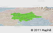 Political Panoramic Map of Dingolfing-Landau, lighten, semi-desaturated