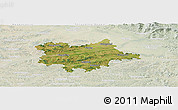 Satellite Panoramic Map of Dingolfing-Landau, lighten