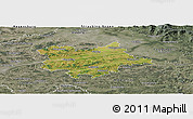 Satellite Panoramic Map of Dingolfing-Landau, semi-desaturated
