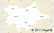 Classic Style Simple Map of Dingolfing-Landau, single color outside