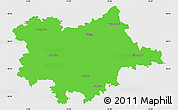Political Simple Map of Dingolfing-Landau, single color outside