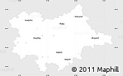 Silver Style Simple Map of Dingolfing-Landau, single color outside