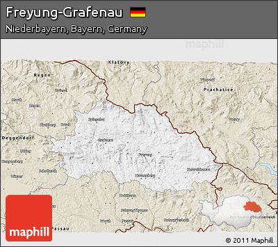 Classic Style 3D Map of Freyung-Grafenau