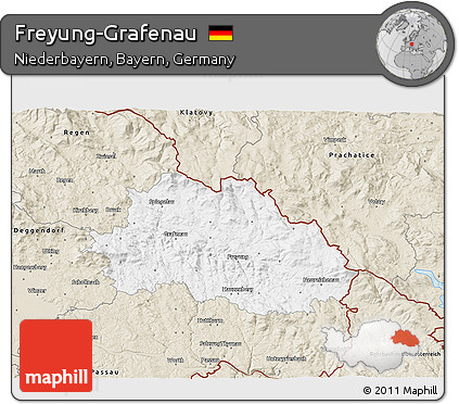 Classic Style 3D Map of Freyung-Grafenau