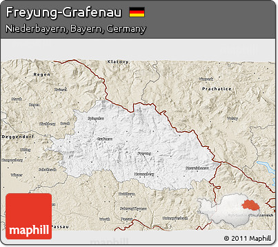 Classic Style 3D Map of Freyung-Grafenau