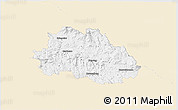 Classic Style 3D Map of Freyung-Grafenau, single color outside