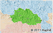 Political 3D Map of Freyung-Grafenau, lighten