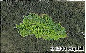 Satellite 3D Map of Freyung-Grafenau, darken, semi-desaturated