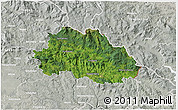Satellite 3D Map of Freyung-Grafenau, lighten, semi-desaturated