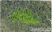Satellite 3D Map of Freyung-Grafenau, semi-desaturated