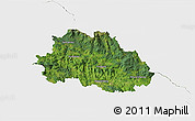 Satellite 3D Map of Freyung-Grafenau, single color outside