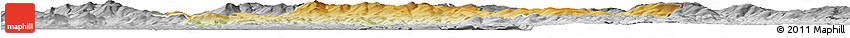 Physical Horizon Map of Freyung-Grafenau, desaturated