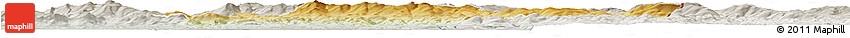 Physical Horizon Map of Freyung-Grafenau, lighten, semi-desaturated