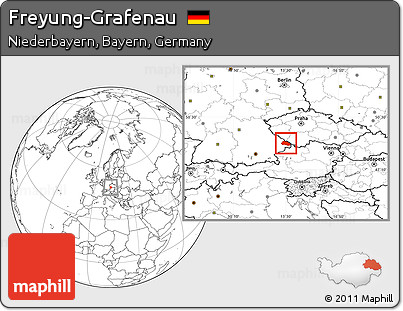 Blank Location Map of Freyung-Grafenau