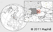 Blank Location Map of Freyung-Grafenau, highlighted country, highlighted grandparent region