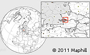 Blank Location Map of Freyung-Grafenau, highlighted country, highlighted parent region