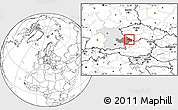Blank Location Map of Freyung-Grafenau, highlighted parent region, highlighted grandparent region