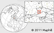 Blank Location Map of Freyung-Grafenau, highlighted parent region