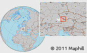 Gray Location Map of Freyung-Grafenau, highlighted parent region